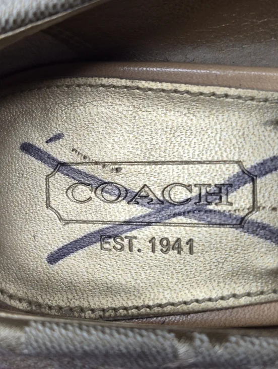 Coach Aldis peep-toe stiletto heels featuring the brand's signature Sz 6.5 - Picture 6 of 8